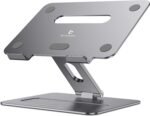 Adjustable MacBook Laptop Stand for Desk | Ergonomic Aluminum Laptop Riser with Heat-Vent, Compatible for 10-17" Laptops, Space Grey - Image 2