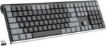 Arteck Mechanical 2.4G USB Wireless Performance Keyboard, Tacktile Quiet Brown Switches, Stainless Steel Low Profile for PC/Desktop/Laptop/TV and Windows 11/10 Built in Rechargeable Battery Gray - Image 2