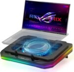 Cooling Pad for Asus ROG Zephyrus G14 GA401 GA401QE GA401QH Gaming Laptop Cooler with Powerful Turbo Cooling Fan Can Fast Cooling CPU+GPU 40°C, Variable Speed,6 RGB Light, 3 USB-A - Image 2