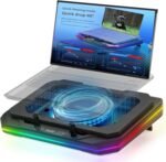 Cooling Pad for Msi Vector Series Vector 17 HX Gaming Laptop Cooler with Powerful Turbo Cooling Fan Can Fast Cooling CPU+GPU 40°C,Variable Speed,6 RGB Light 3 USB-A - Image 2