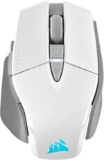 Corsair M65 RGB Ultra Wireless Tunable FPS Wireless Gaming Mouse - Sub-1ms Slipstream Wireless Technology, 26,000 DPI Optical Sensor, Up to 120 Hours of Battery Life, 8 Programmable Buttons - White - Image 2