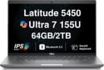 Dell Latitude 5450 AI Powered Laptop 14.0" IPS FHD Display (Intel Core Ultra 7 155U, 64GB DDR5, 2TB M.2 PCIe SSD, Intel Graphics, Backlit KB, 2 Thunderbolt 4, WiFi 6E, Webcam, Win 11 Pro) - Image 2