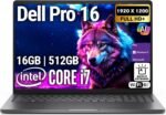 Dell Pro 16 (Replaces Latitude 3550) 16” WUXGA Display Business Laptop, Intel i7-150U, 16GB DDR5 RAM, 512GB SSD PCIe, WiFi 6E + BT, RJ-45, Backlit Keyboard, HD Webcam, Windows 11 Pro - Black - Image 2