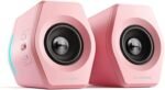 Edifier G2000 32W PC Computer Speakers for Gaming Desktop PC Laptop Mac Computer Woofer Speakers Bluetooth USB 3.5mm AUX Inputs RGB Lights Multimedia Speakers Pink - Image 2
