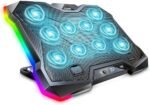 G-STORY Gaming Laptop Cooling Pad, Laptop Cooler with 10 Powerful Turbo Fans for 12-18 Inch Computer Notebook, 1 USB Port, 8 Height Adjustable Cooling Fan Stand - Image 2