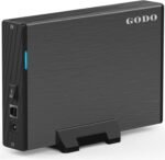 GODO USB 3.0 to 3.5 Inch Hard Drive Enclosure, Vertical External Hard Drive Docking with Stand for 3.5 inch SATA HDD SSD, Aluminum Alloy Drive Case Support Up to 18TB with UASP,Power Adapter - Image 2