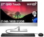 HP EliteOne 870 G9 All-in-One AIO Business Desktop Computer (27" 2K Touchscreen, Intel 20-Core i7-14700, 16GB DDR5, 512GB SSD) Wi-Fi 6E, BO Audio, 5MP Webcam, KB&Mouse, Wolf Security, Win 11 Pro - Image 2