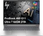HP ProBook 460 G11 Business AI PC Laptop (16" FHD+, Intel 12-Core Ultra 7 155U, 64GB DDR5 RAM, 2TB SSD), HP Wolf Security, Backlit Numeric KB, Fingerprint, 1080p FHD Webcam, Ethernet, Win 11 Pro - Image 2