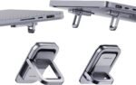 Hagibis Laptop Stand Adjustable Height for Desk, Portable Invisible Laptop Riser, Ergonomic Mount Keyboard Kickstands Aluminum Cooling Pad for MacBook Pro Air, Tablet Laptop (Grey) - Image 2