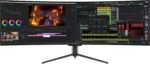 INNOCN 49" Curved Gaming Monitor 144Hz Ultrawide 32:9 WDFHD 3840 x 1080P, R1800, 99% sRGB, HDR400, USB Type C, DisplayPort, HDMI, Built-in Speakers, Height/Tilt Adjustable - 49C1G - Image 2