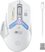 INPHIC IN9 Wireless Gaming Mouse, True Tri-Mode Bluetooth/Type-C Wired/2.4G Wireless Connection, 10000 DPl, Fully Programmable, RGB Backlit, for Laptop PC Mac - Image 2
