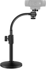 InnoGear Webcam Stand for Desk, Camera Stand Mount Gooseneck Arm for Logitech Webcam C922 C930e C920S C920 C615 C960 C920x BRIO 4K NexiGo N60, Phone Mount, Right Light, GoPro with 1/4" Thread - Image 2