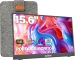 InnoView Portable Monitor 15.6" 1080P for Laptop with Protective Sleeve, Built-in 90° Adjustable Stand USB C HDMI Ultra-Slim Portable Laptop Monitor for MacBook Phone PS Xbox Switch - Image 2