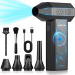 JVSCAM X3 Compressed Air Duster - Electric Air Duster with Brushless Motor,3 Gear Adjustable - Mini Air Blower- Rechargeable Air Duster for PC, Keyboard, Car,Outdoors,Home,Snow and Leaves Clearing - Image 2
