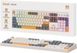 Kisnt KN104 Wireless Mechanical Gaming Keyboard, 100% Full Size 104 Keys with Number Pad, Custom RGB Backlit, Creamy Sound, Hot Swappable, Bluetooth/2.4GHz/USB-C for Win/Mac/PC (Retro Beige) - Image 2