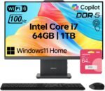 Lenovo IdeaCentre I All-in-One Desktop for Home Office, 64GB DDR5 RAM, 1TB SSD, Intel Core i7-13620H, 27" FHD Touchscreen 100Hz, Webcam, Wireless KB & M, W11H, Bundle with ADATA 64GB USB Flash Drive - Image 2