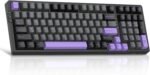 MageGee LIGHT100 Wireless Creamy Keyboard, Gasket Structure Hot Swappable, Tri-Mode 2.4G/USB-C/BT5.0 RGB Backlit Mechanical Gaming Keyboard for Win/Mac/PC, PBT Keycap, 4000mAh Battery, Purple - Image 2