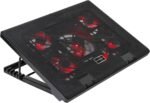Mars Gaming MNBC2 Laptop Cooling Pad (Up to 17.3 Inches, 5 Fans, Red LED, 2x USB 2.0, Black) - Image 2