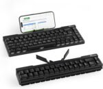 RK ROYAL KLUDGE F68 60% Foldable Low Profile Mechanical Keyboard, Wireless Mechanical Keyboard with Aluminum Body, Built-in Stand Holder, White Backlit, 68 Keys - Image 2
