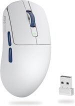 RK ROYAL KLUDGE RK M30 Wireless Gaming Mouse, 24000 DPI, 43g Ultra-Lightweight, PAW3311 Sensor, 2.4G/Bluetooth/USB-C Rechargeable Wireless Mouse with 5 Programmable Buttons for PC/Mac, White - Image 2