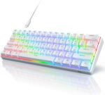 RK ROYAL KLUDGE RK61 Wired 60% Mechanical Gaming Keyboard Programmable QMK/VIA RGB Backlit 61 Keys Ultra-Compact Hot Swappable Blue Switch White - Image 2