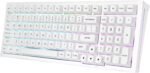 Redragon K723 Wireless Mechanical Gaming Keyboard Creamy, Bluetooth/2.4G/USB-C Wired, RGB Backlit, Hot Swappable Pre-lubed Linear Switches, 96% Custom Gasket Structure for PC/Mac/PS/Xbox,White - Image 2