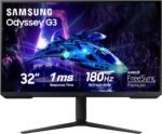 Samsung 32-Inch Odyssey G3 (G30D) Series FHD Gaming Monitor, 1ms, 180Hz, AMD FreeSync, Adjustable Stand, Black Equalizer, Virtual Aim Point, Eye Saver Mode, Flicker-Free, LS32DG302ENXZA - Image 2