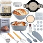 Sourdough Starter Kit, Sourdough Bread Baking Supplies, 40oz Sourdough Starter Jar, Silicone Banneton Bread Proofing Basket Set with 9" Round & 10" Oval,Artisan Bread Baking Tools,Silicone Bread Sling - Image 2
