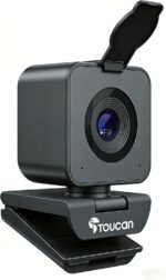 TOUCAN 1080P HD Webcam with Built-in Noise-Cancelling Mic & Privacy Shutter – Wide 90° Angle, Plug & Play USB Video Camera for Video Calls, Streaming, Home Office & Online Classes - Image 2