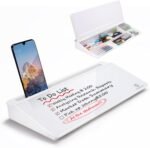 TSJ OFFICE Small Desktop Whiteboard -Glass Dry Erase Board Computer Keyboard Stand White Board Surface Pad with Drawer, Desk Organizers with Accessories for Office, Home, School Supplies - White - Image 2