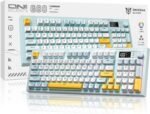 Tri-Mode Wireless Keyboard, BT/2.4G/Wired, Silent Membrane, RGB Backlit, Display Screen & Multimedia Knob, 94 Keys PBT Keycaps for PC Home Gaming Office Use - Image 2