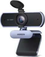 UGREEN Full HD 1080P Webcam with Microphone, 2 Noise-Canceling Mics, 85° Fov & Fixed Focus, Plug and Play, Auto Light Correction, Privacy Cover PC Camera for Zoom/Skype/Teams, Switch 2, Grey - Image 2