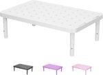 WALI Computer Monitor Stand for Desk, Adjustable Laptop Riser, Desk Monitor Stand Underneath Storage for Office, Home, School Supplies (PTT001-W), 1 Pack, White - Image 2