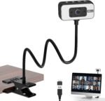 Webcam for PC, 4K Streaming Camera with Light, Web Camera for Desktop/Laptop Computer Webcam with Microphone, Plug and Play USB Web Cam with Bracket, for Live Streaming, Video Calls, and Meetings - Image 2