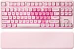 YUNZII B87 Wireless Mechanical Keyboard,QMK/VIA Programmable,TKL Layout 87 Keys,BT/2.4G/USB-C,Hot Swap Gasket Mount RGB Backlit Gaming with Wrist Rest for Win/Mac (Pink, Milk V2) - Image 2