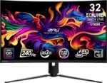 msi MPG 321CURX QD-OLED, 32-Inch,4K UHD, 3840x2160,1700R,OLED Monitor, 240Hz,0.03ms, DisplayHDR True Black 400, G-SYNC™ Compatible, HDMI™ 2.1, DP 1.4a, USB C (98W PD),Height Adjustable, Black - Image 2